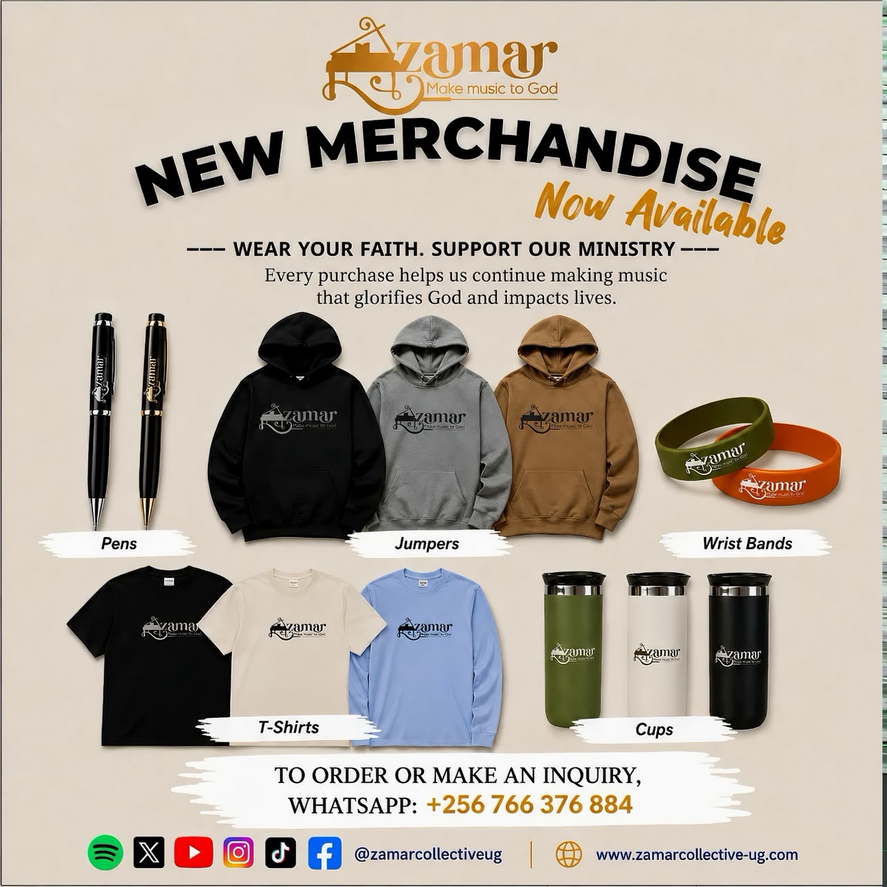 Zamar Collective Uganda merchandise